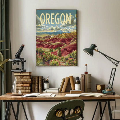 Oregon Painted Hills Wilderness Travel Poster
