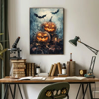 Halloween Pumpkin Glow: Abstract, Artistic, or Pop Culture Poster