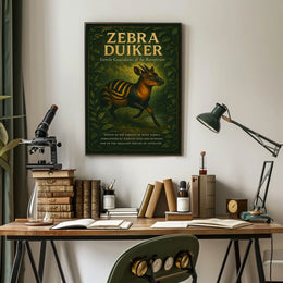 Zebra Duiker Gentle Guardians of the Rainforest Poster