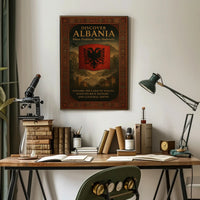 Albania's Cultural Heritage Vintage Travel Poster