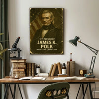James K. Polk 11th President of the United States Damaged Photograph Poster