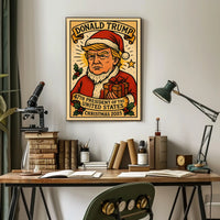 Christmas Santa Claus Festive Style Political or Propaganda Poster