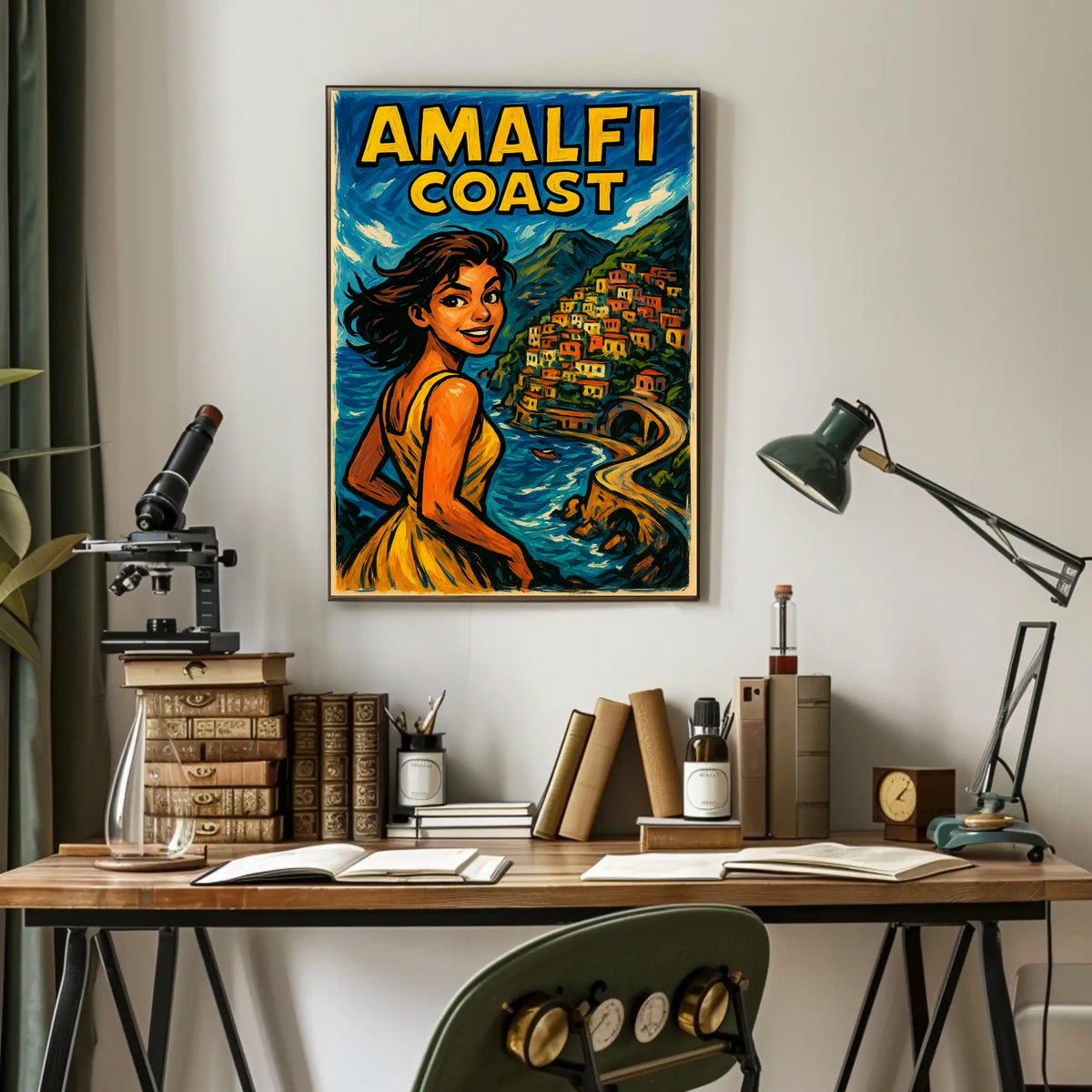 Amalfi Coast Adventure Poster 18x24 Scenic Wall Art