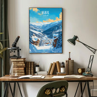 Serene Winter Getaway in Vail Travel Poster