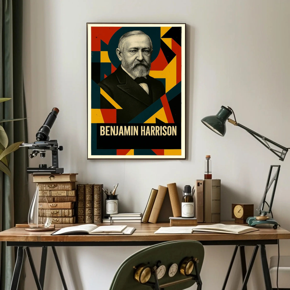 Benjamin Harrison 23rd President of the United States Abstract Pop Poster