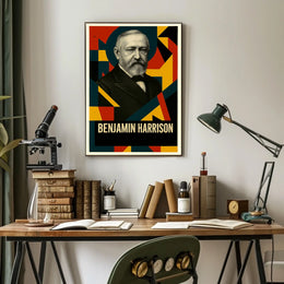 Benjamin Harrison 23rd President of the United States Abstract Pop Poster