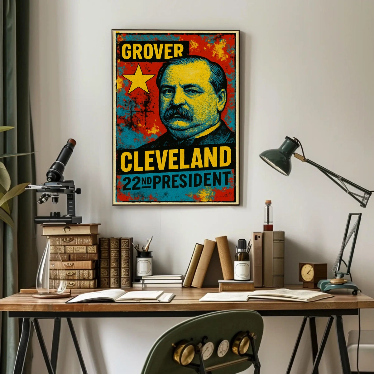 Grover Cleveland 22nd President of the United States Graffiti Pop Art Poster