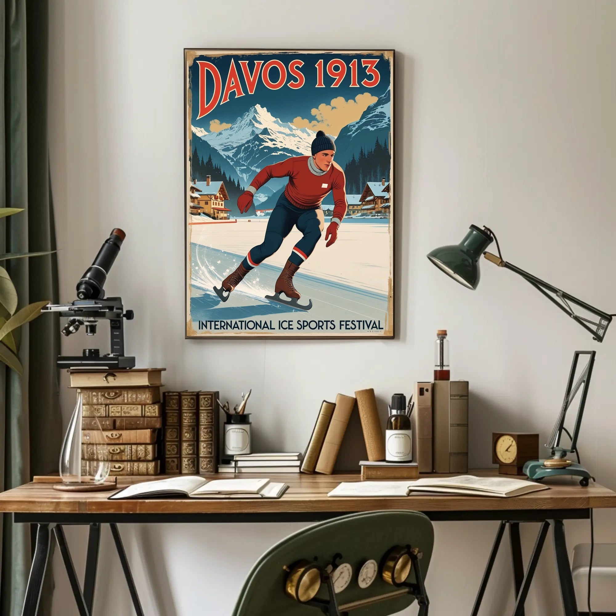 Davos 1913 – International Ice Sports Festival Poster PosterGoat