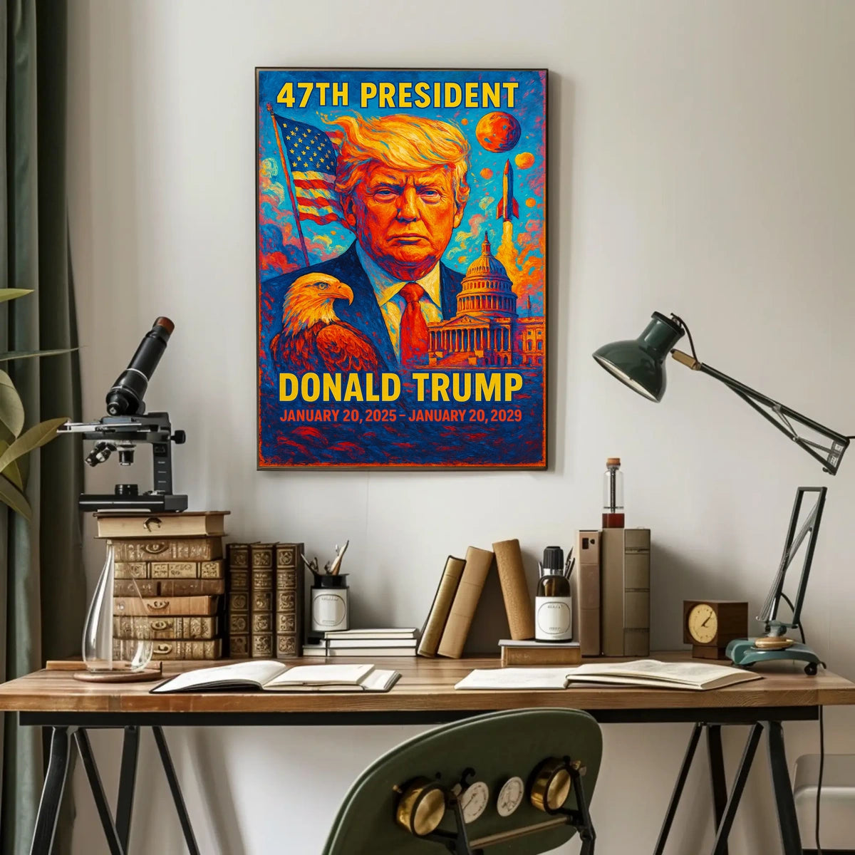 Donald Trump Torchbearer Liberty Patriotic Icon Pop Art Vibrant Leadership Poster