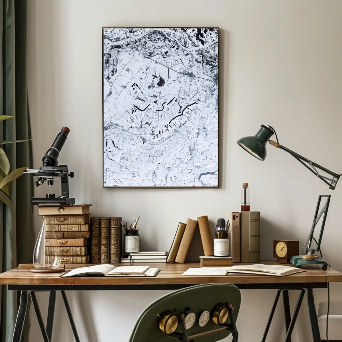 Winter Landscape From Above Poster