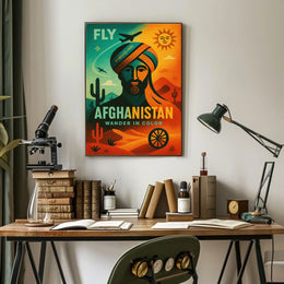 Wander in Color Afghanistan Travel Poster