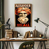 Crystal Seer Fortune Teller Vintage Art Poster