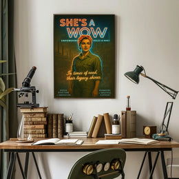 She's a WOW: Empowering Roles of WWII Poster