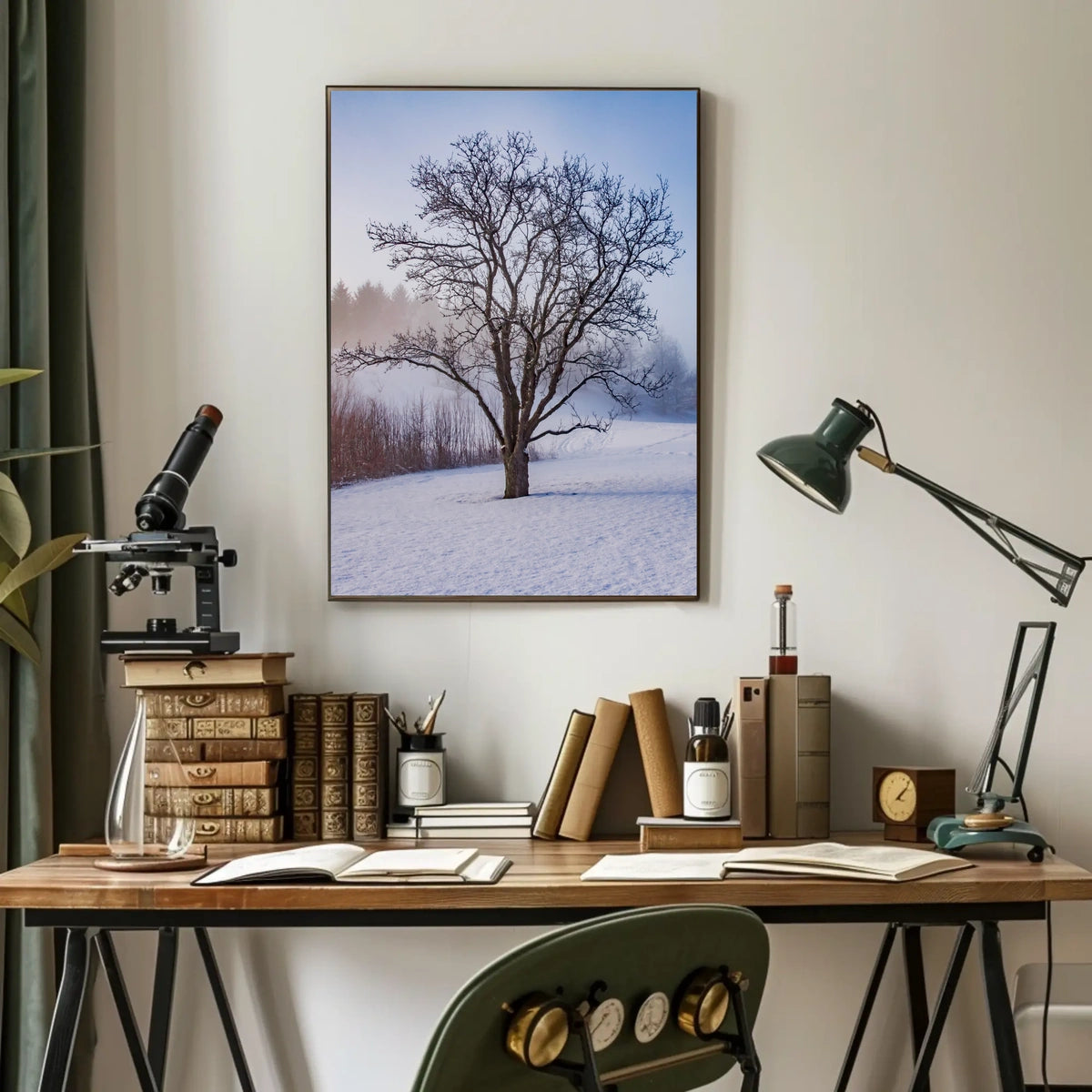 Winter Serenity: Minimalist Artistic Poster
