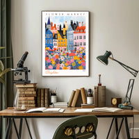 Brighton Flower Market Poster PosterGoat