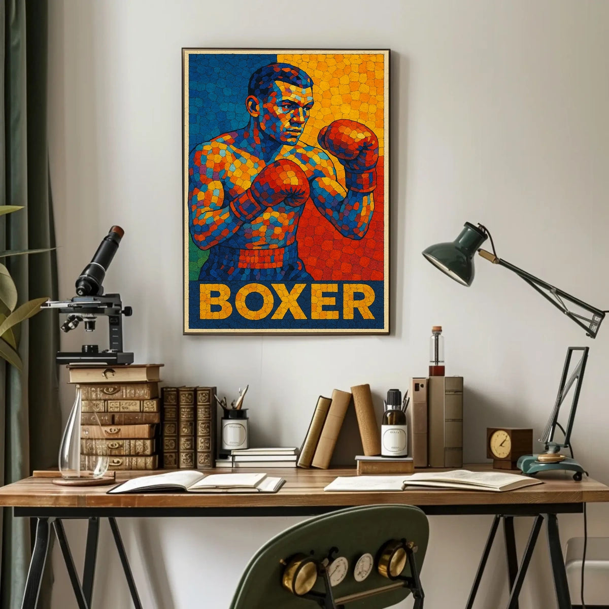 Vibrant Boxer Poster
