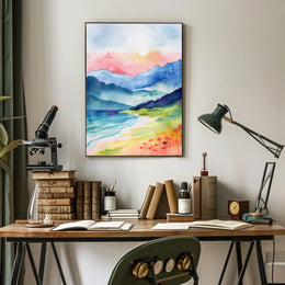 Serene Mountain Landscape Poster