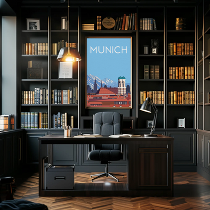 Minimalist Munich Travel Poster
