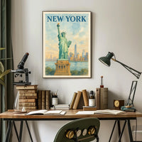 New York Iconic Landmarks Poster