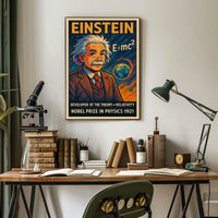 Albert Einstein Relativity Vintage Science Inspiring Intellectual Home Wall Art Poster