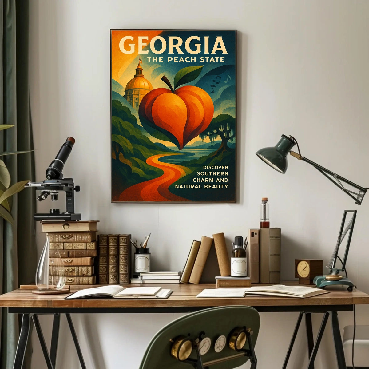 Georgia The Peach State Poster