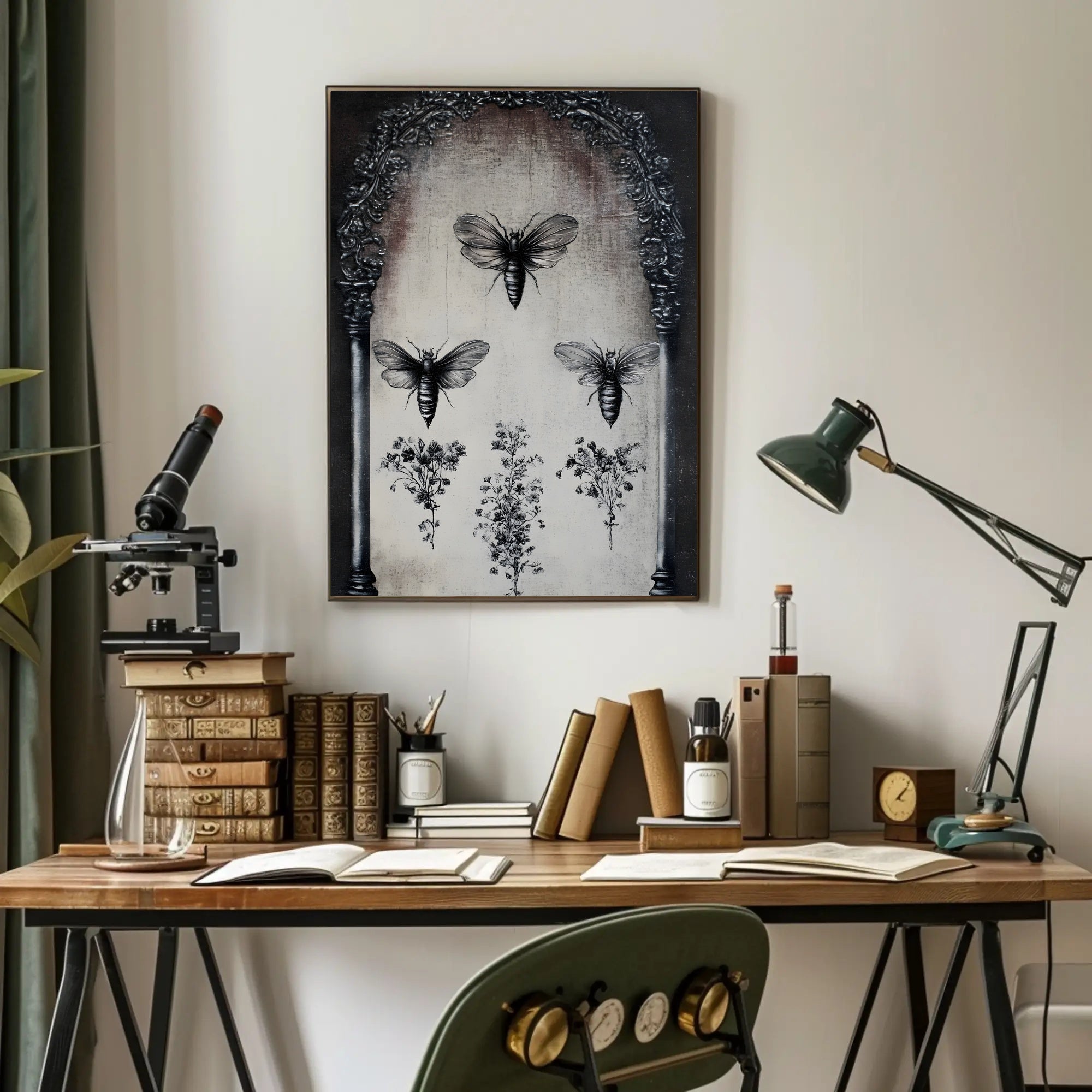 Entomology and Botanical Vintage Artistic Poster PosterGoat