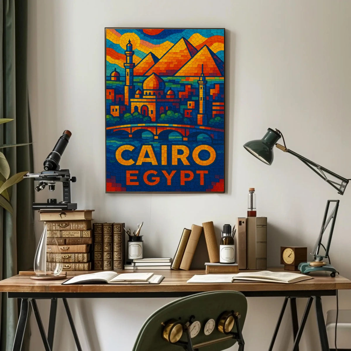 Cairo, Egypt Vibrant Mosaic Poster