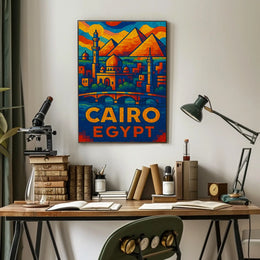 Cairo, Egypt Vibrant Mosaic Poster