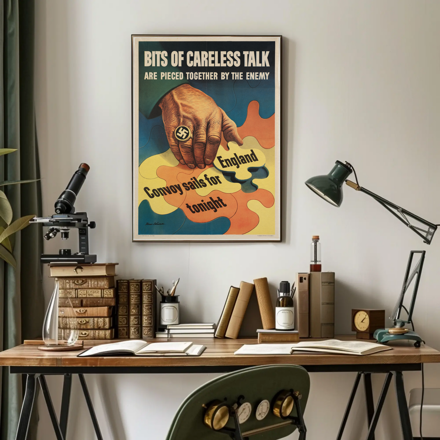 Careless Talk Enemy Nazi Puzzle Poster Travel Poster