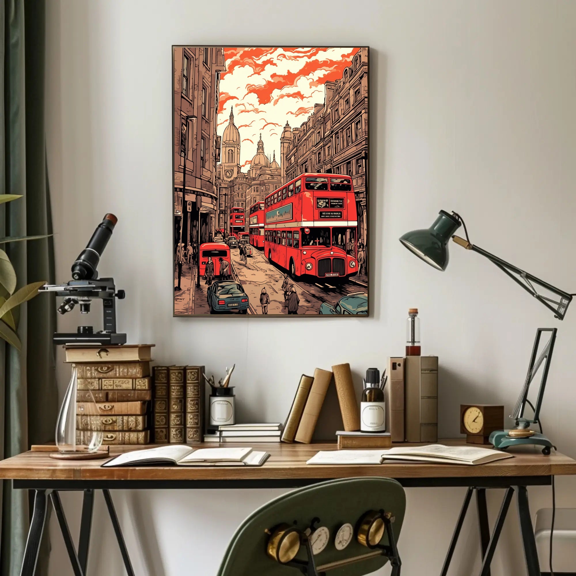 London Street Scene Poster