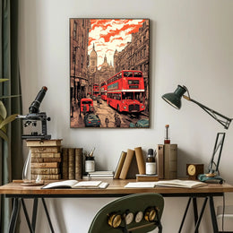 London Street Scene Poster