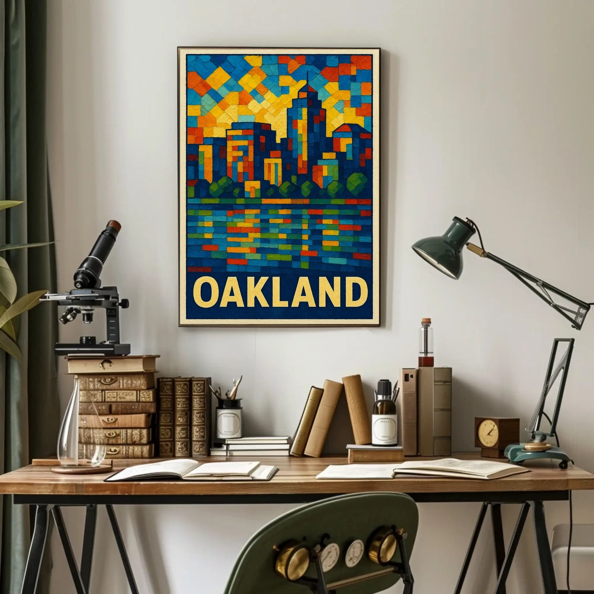Oakland Skyline Mosaic Poster