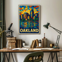 Oakland Skyline Mosaic Poster