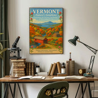 Vermont Scenic Nature Poster Wall Art Print