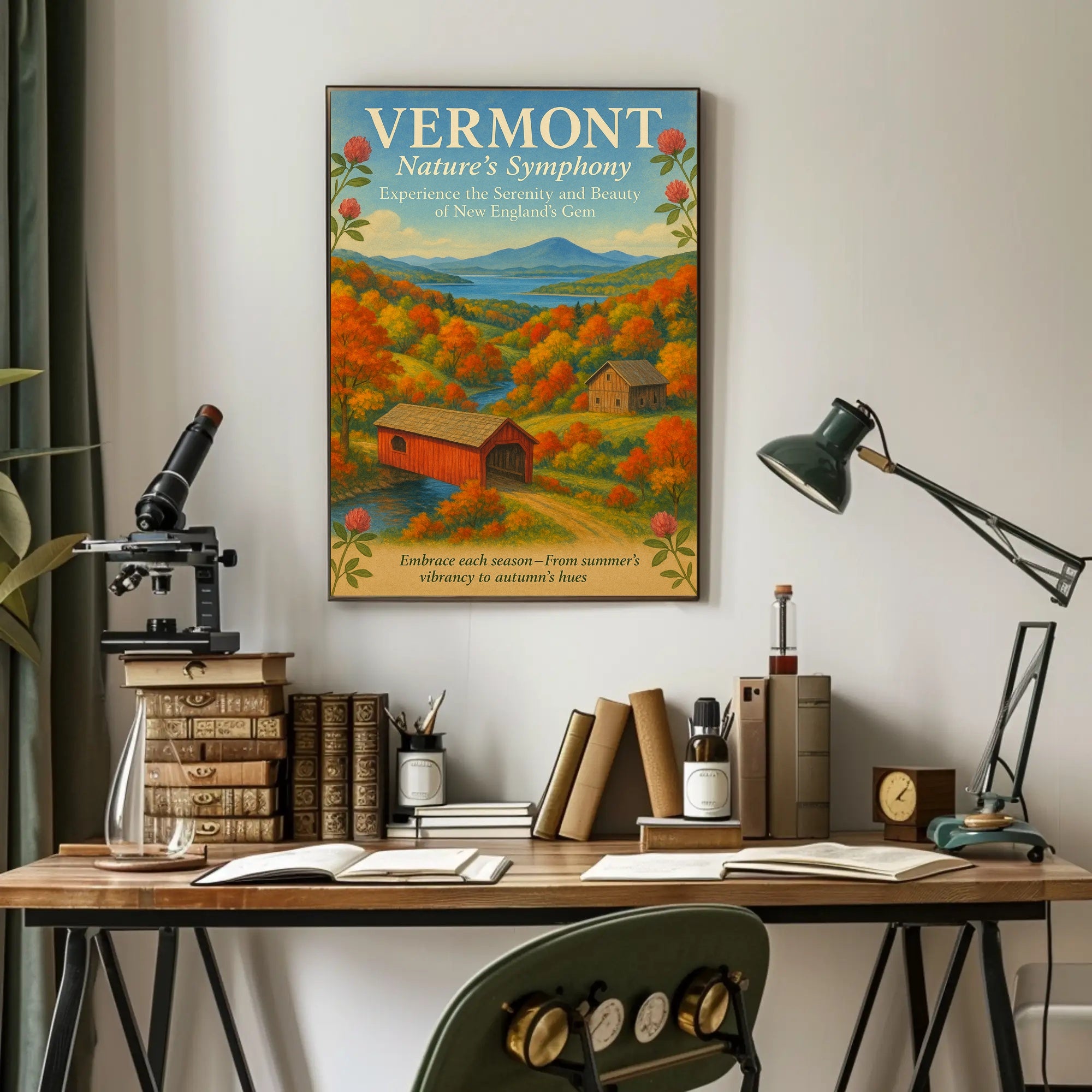 Vermont Scenic Nature Poster Wall Art Print