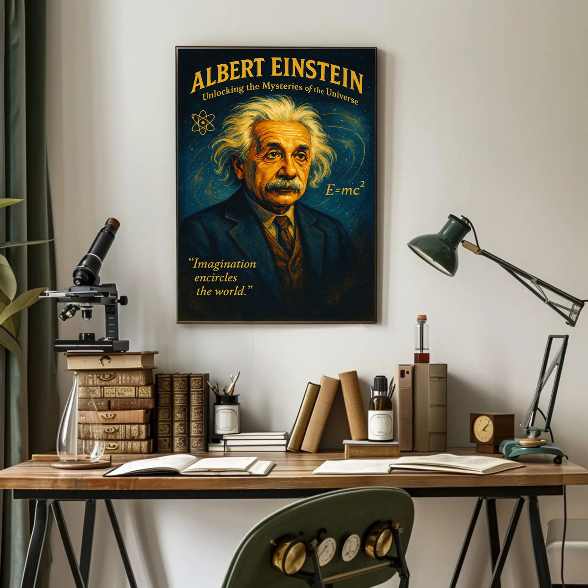 Albert Einstein Inspirational Scientific Exploration Poster