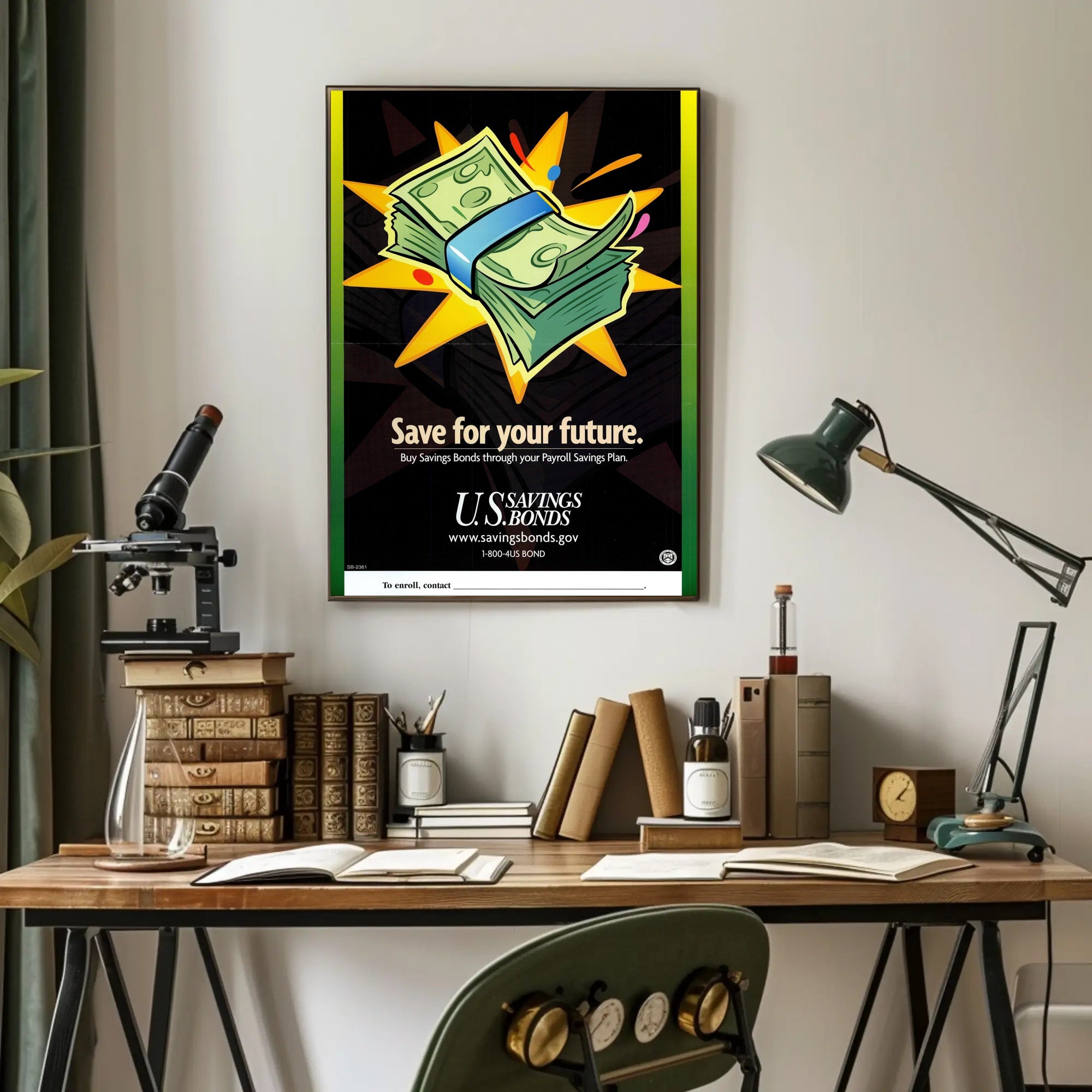 Save for Your Future with U.S. Savings Bonds Poster PosterGoat