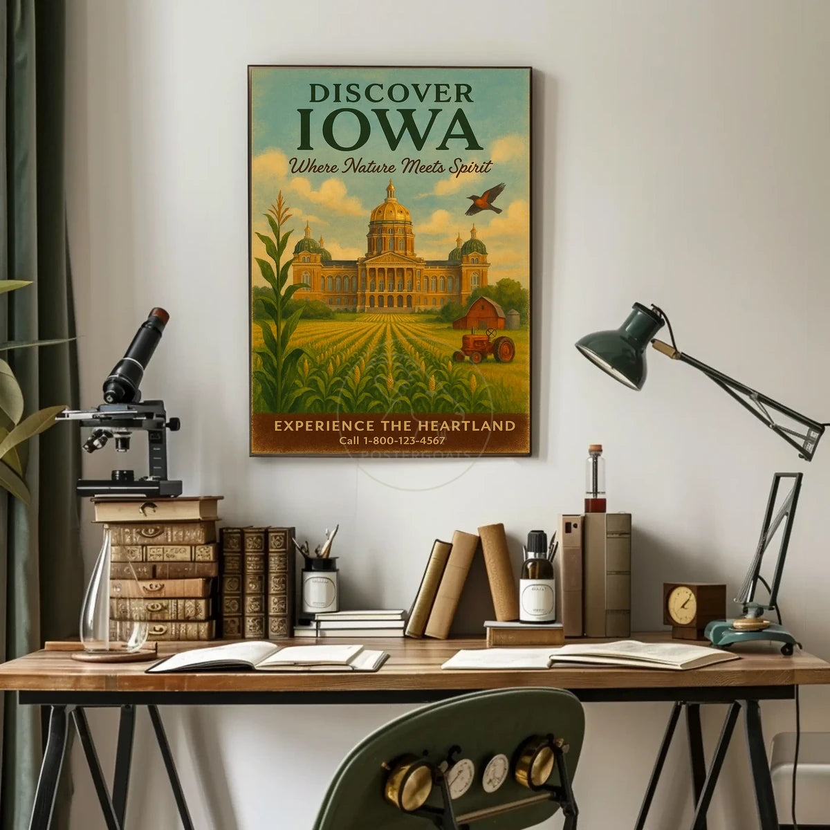 Iowa: Where Nature Meets Spirit - Travel Poster