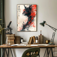 Feline Elegance In Abstract Abstract Poster
