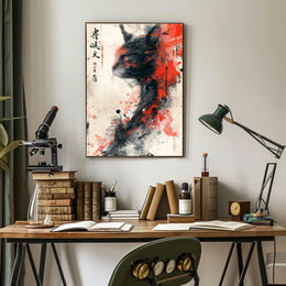 Feline Elegance In Abstract Abstract Poster