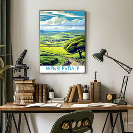 Wensleydale Tranquil Landscape Yorkshire Travel Poster