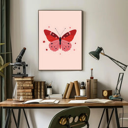 Whimsical Butterfly Art Print: Abstract or Artistic Poster PosterGoat