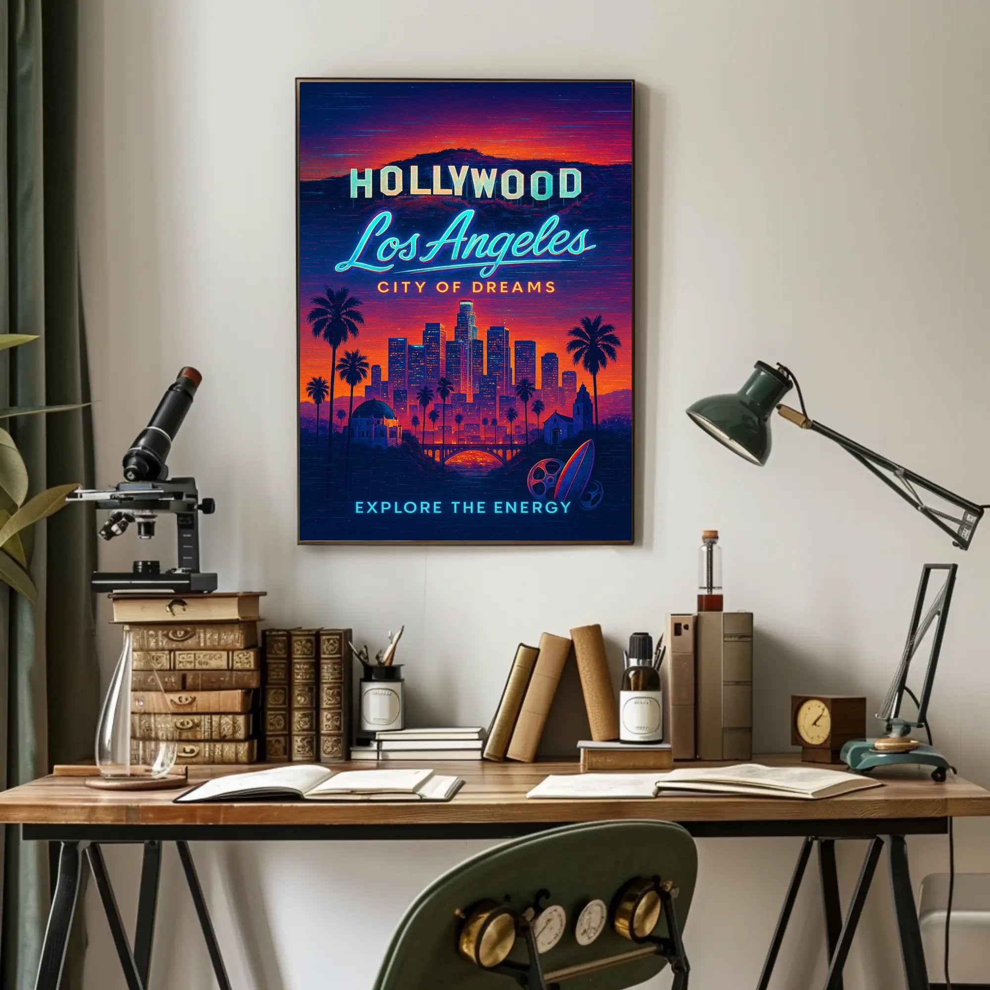 Los Angeles Dreams in Neon Urban or Cityscape Poster