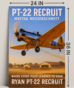 PT-22 Recruit Aviation Training Poster PosterGoat