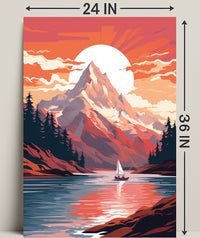 Serene Mountain Retreat Poster PosterGoat