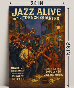 Jazz Performance in New Orleans Music or Concert Poster