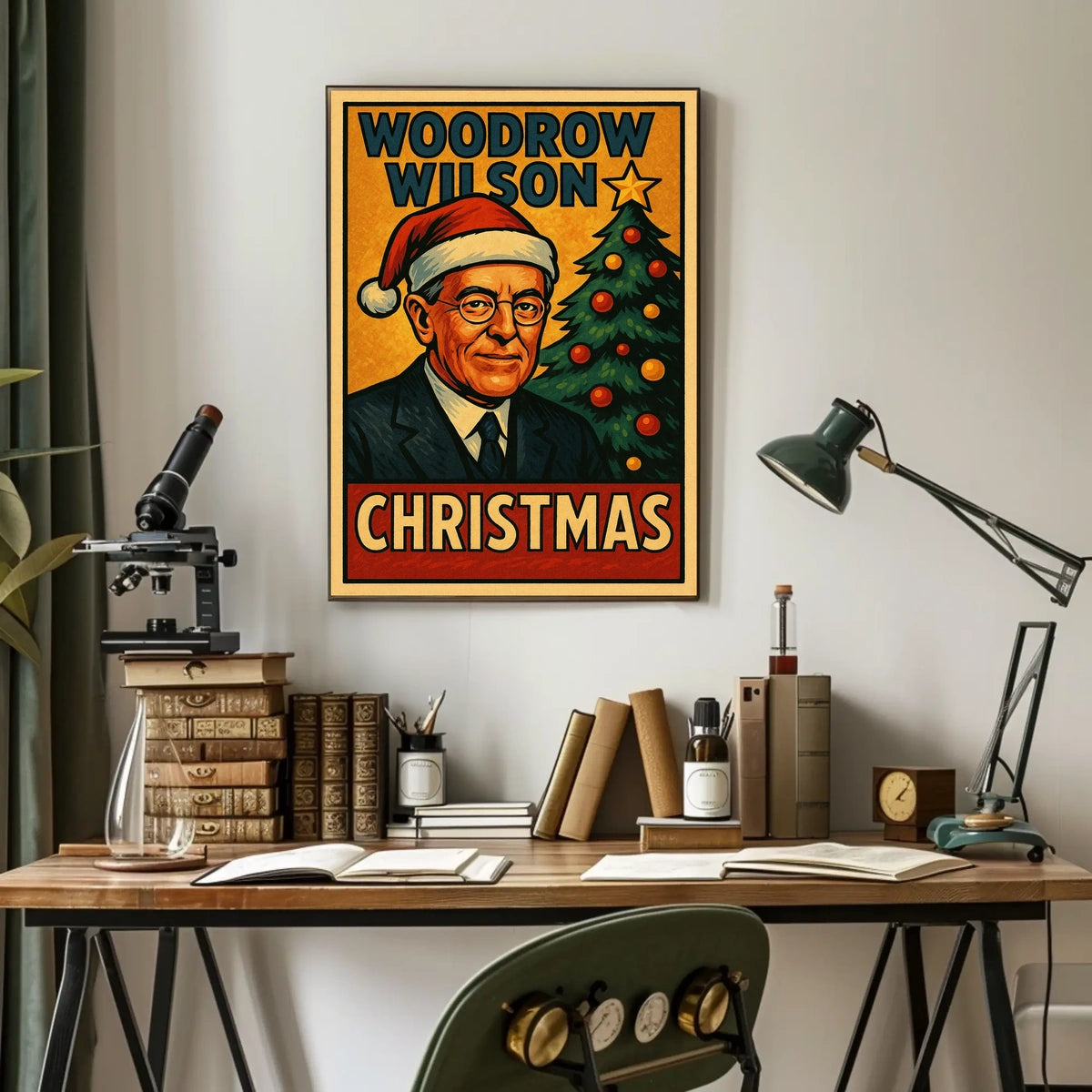 Woodrow Wilson Christmas Poster