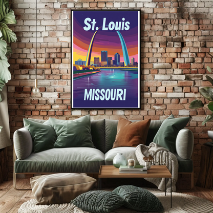 St. Louis, Missouri Vintage Travel Poster