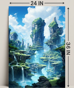 Enchanted Waterfalls Poster