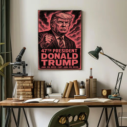 Donald Trump Spirit Resilience Patriot Expressionism Poster